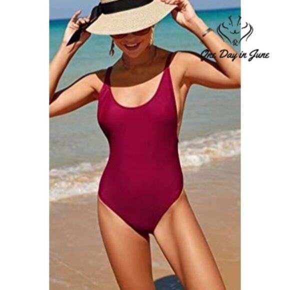 Prettygarden U Neck One Piece Swimsuit Size S - Picture 2 of 4